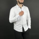 ⁦Chemise Blanche Avec Boutons DL⁩ - الصورة ⁦3⁩