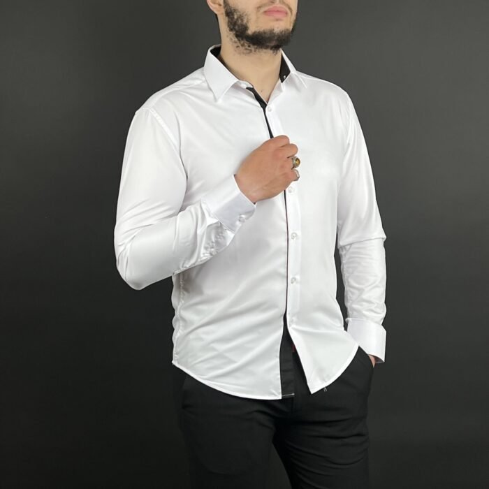 ⁦Chemise Blanche Avec Boutons DL⁩ - الصورة ⁦3⁩