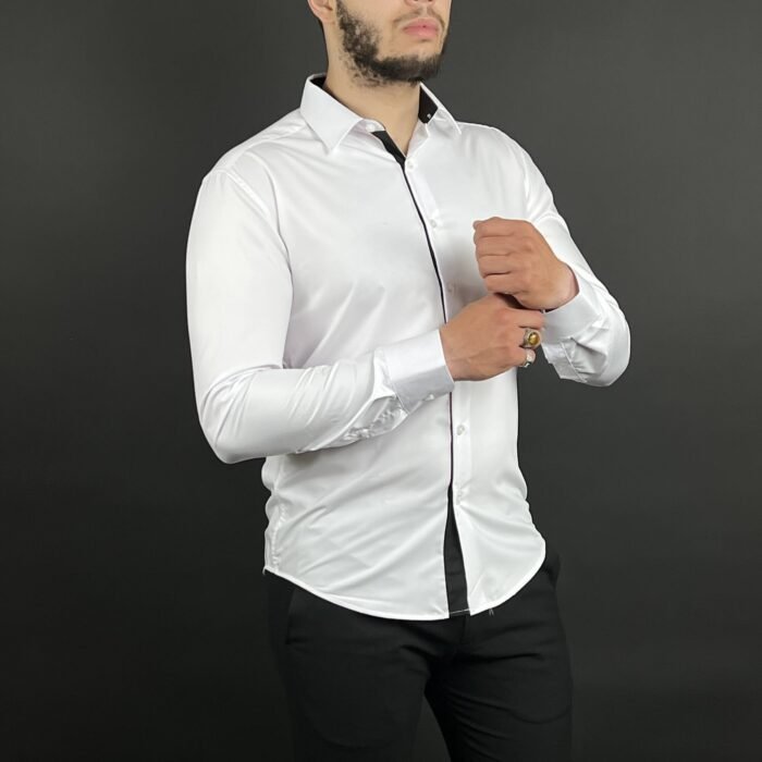 ⁦Chemise Blanche Avec Boutons DL⁩ - الصورة ⁦4⁩