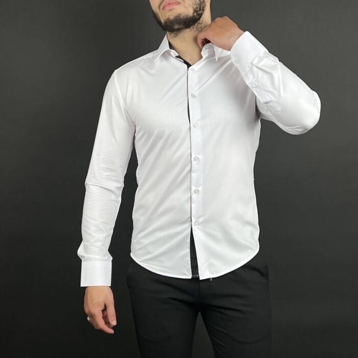 ⁦Chemise Blanche Avec Boutons DL⁩ - الصورة ⁦5⁩