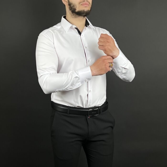 ⁦Chemise Blanche Avec Boutons DL⁩ - الصورة ⁦7⁩