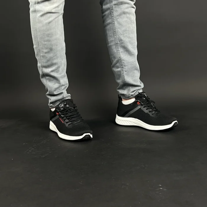 ⁦Baskets Noir Crosshatch KAMRAN⁩ - الصورة ⁦9⁩