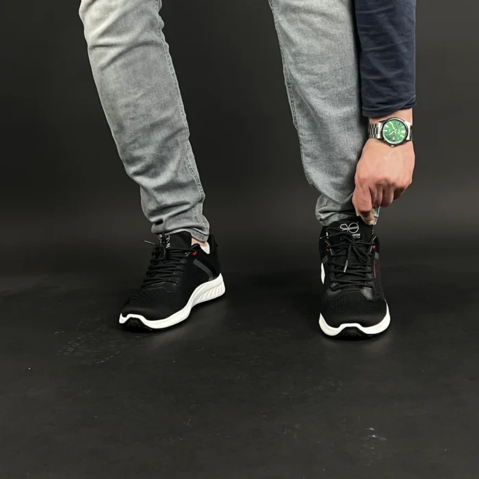 ⁦Baskets Noir Crosshatch KAMRAN⁩ - الصورة ⁦7⁩