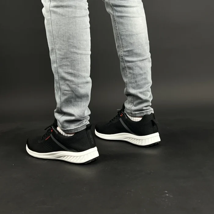 ⁦Baskets Noir Crosshatch KAMRAN⁩ - الصورة ⁦6⁩