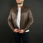 Veste Cuir Véritable Marron – Image 6