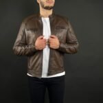 Veste Cuir Véritable Marron – Image 2