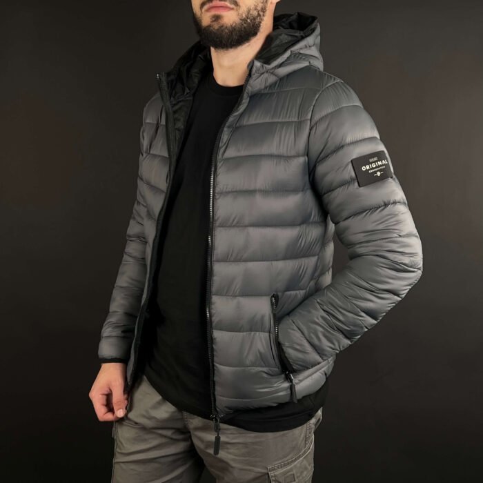 Doudoune Crosshatch Original Gris – Image 9