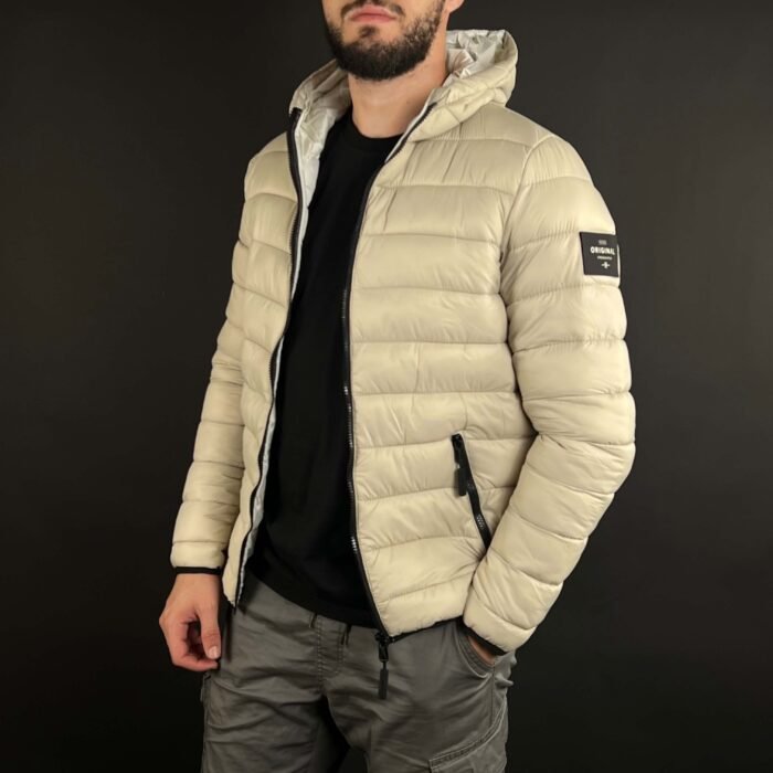 Doudoune Crosshatch Original Beige – Image 4