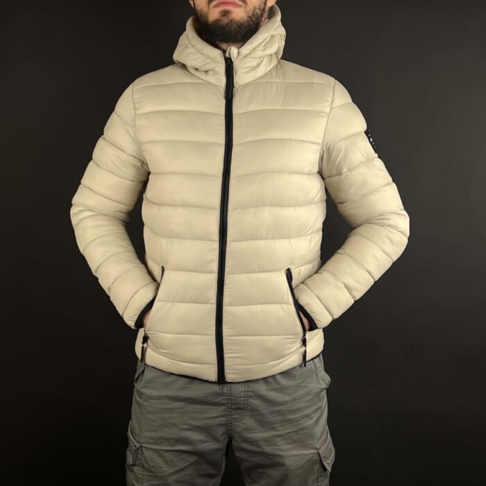 Doudoune Crosshatch Original Beige – Image 2