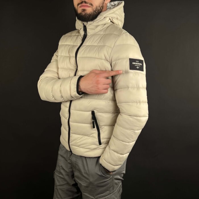 Doudoune Crosshatch Original Beige – Image 8